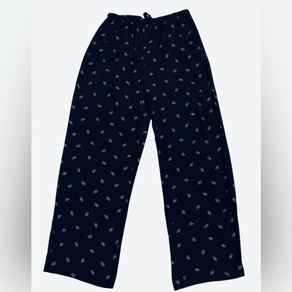 Liz Claiborne Women’s Navy Dress Pants with White Geometric Design, 6P. NWOT